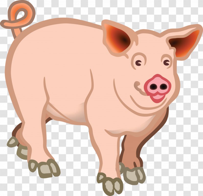 Domestic Pig Clip Art - Line - Piglet Transparent PNG