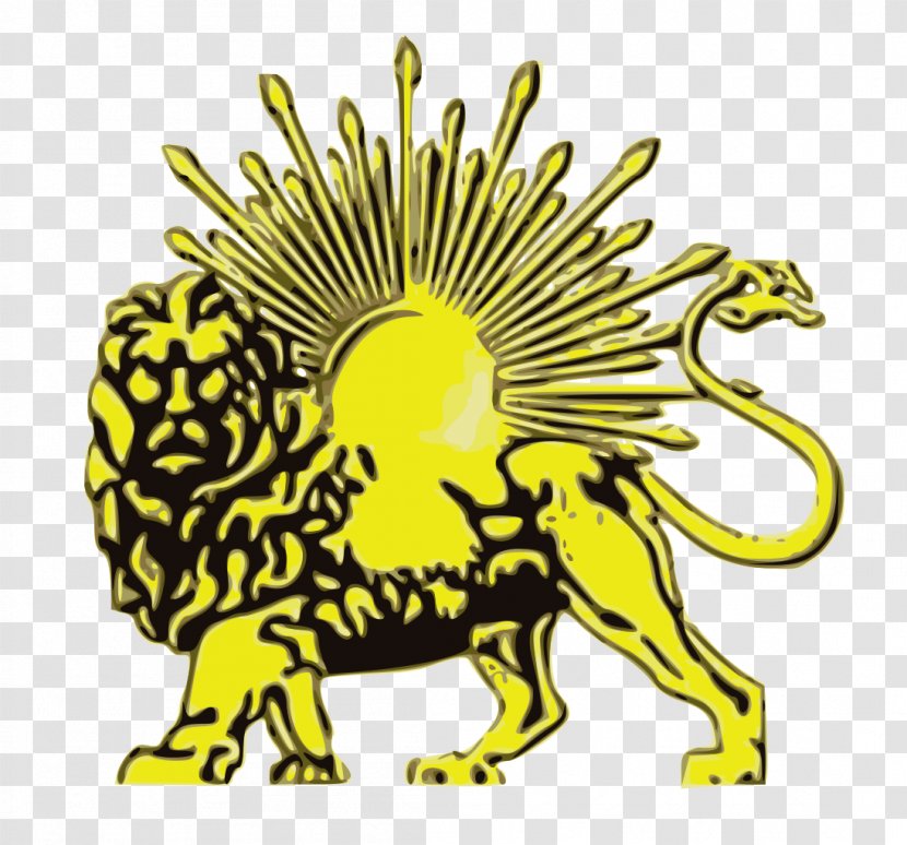 Lion And Sun Iran Drawing - Animation Transparent PNG