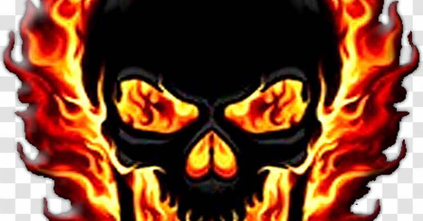 Cool Flame Skull And Crossbones Drawing Transparent PNG