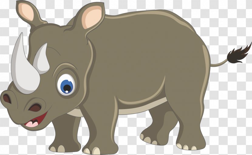 Rhinoceros Pig Animal Clip Art - Fauna Transparent PNG