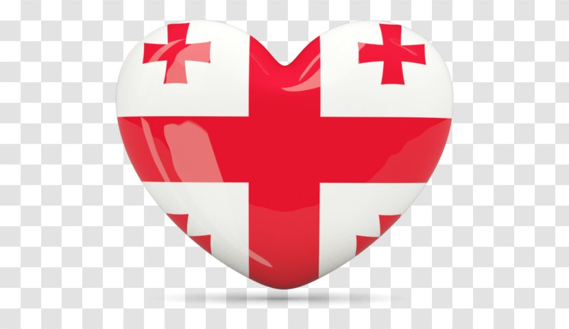 Flag Of Georgia England - Red Transparent PNG