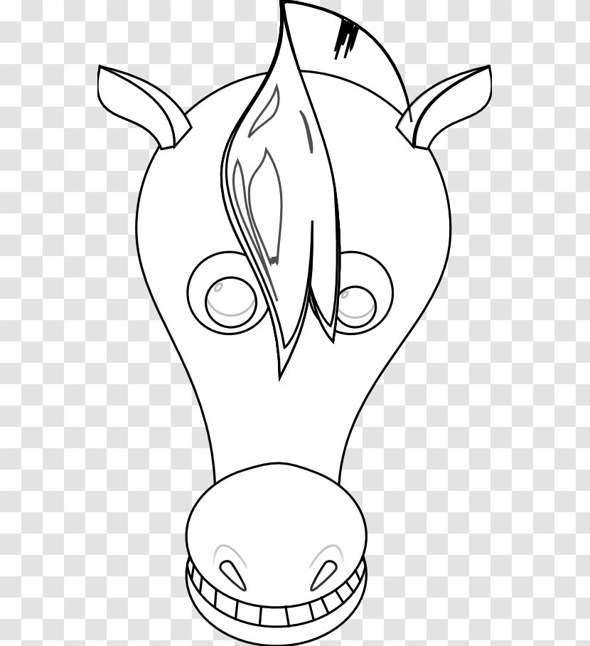 Horse Coloring Book Line Art Drawing - Hand Transparent PNG