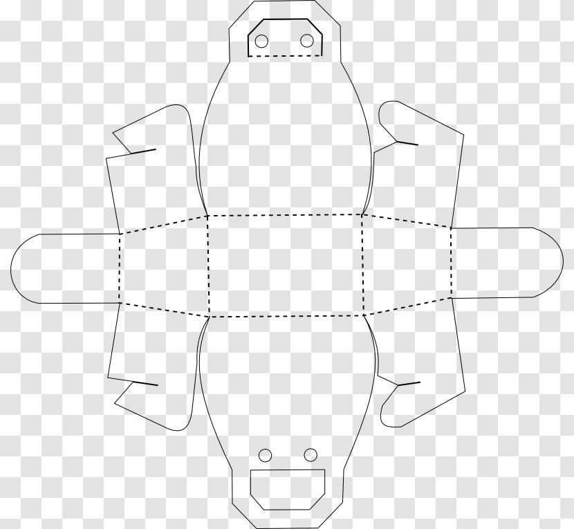 Paper Clothing Line Art - Black And White - Chinese Box Transparent PNG