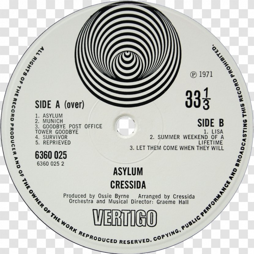 Vertigo Records Callisto Black Sabbath ...Very 'Eavy 'Umble Uriah Heep - Record Label Transparent PNG