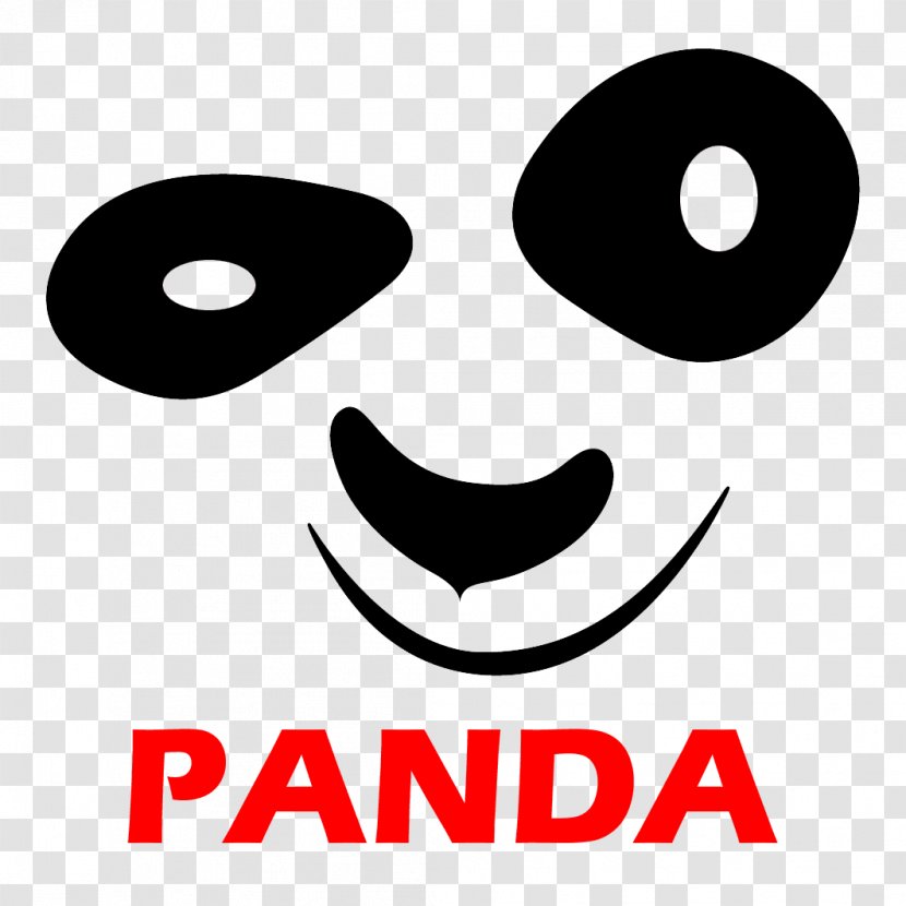 Giant Panda Bear Logo - Black And White Transparent PNG