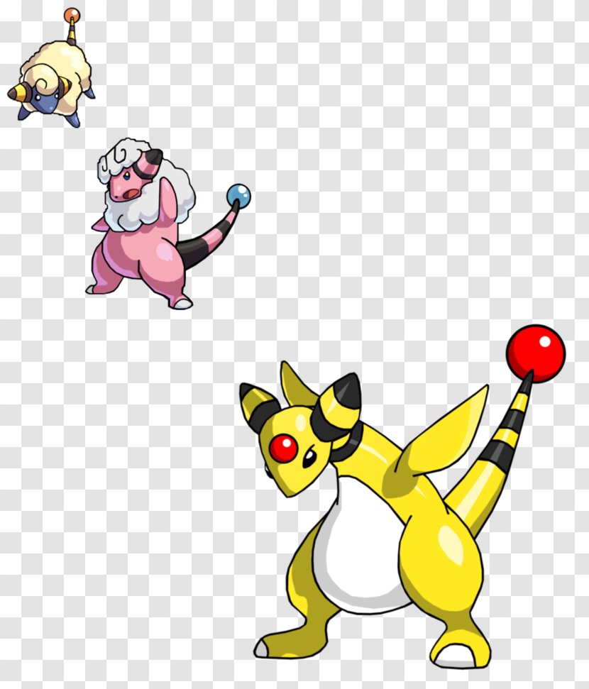 Mareep Pachirisu Pokémon Conquest Electrike Evolution - Artwork - Pokemon Go Transparent PNG
