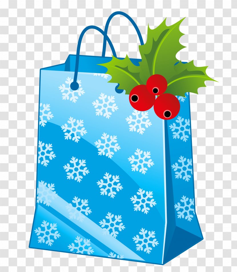 Gift Christmas Santa Claus Clip Art - Blue - Transparent Box Clipart Transparent PNG