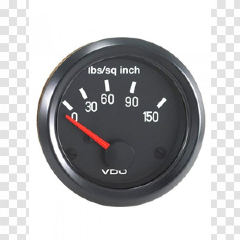 Gauge Pressure Measurement Oil VDO Tachometer - Vacuum - Motor Vehicle Speedometers Transparent PNG