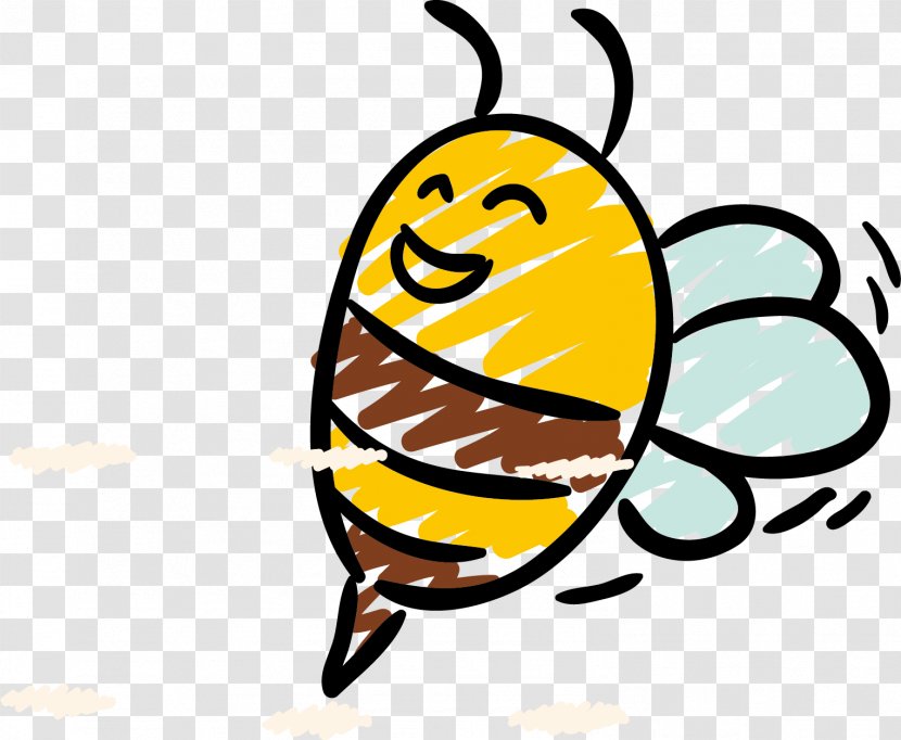 Bee Insect Drawing Euclidean Vector - Invertebrate - Standing Bees Transparent PNG