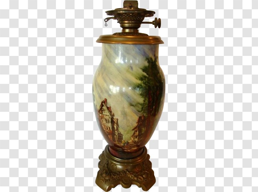 Baccarat Oil Lamp Vase Antique Opaline Glass Transparent PNG