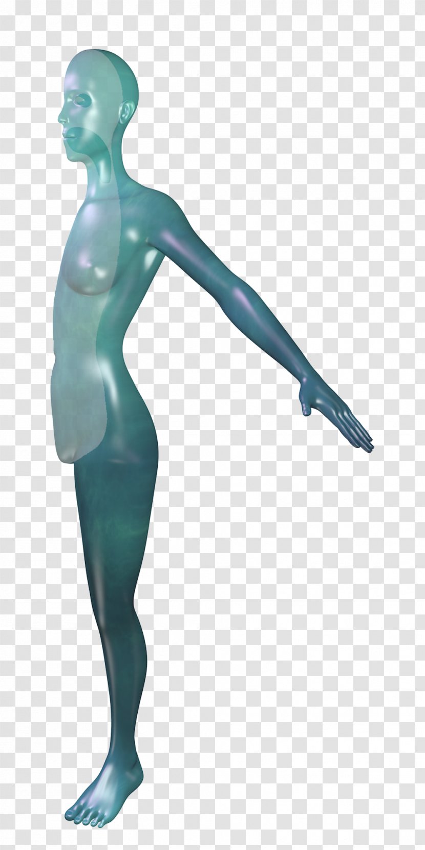 Teal Turquoise Mannequin Figurine Joint - Through The Heart Of Cold Water Beads Transparent PNG