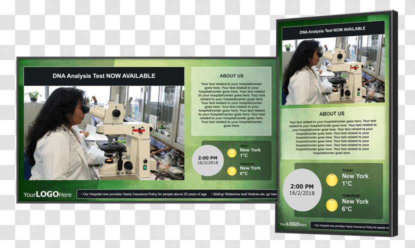 Advertising Digital Signs Hospital Product News - Multimedia - Signage Solution Transparent PNG