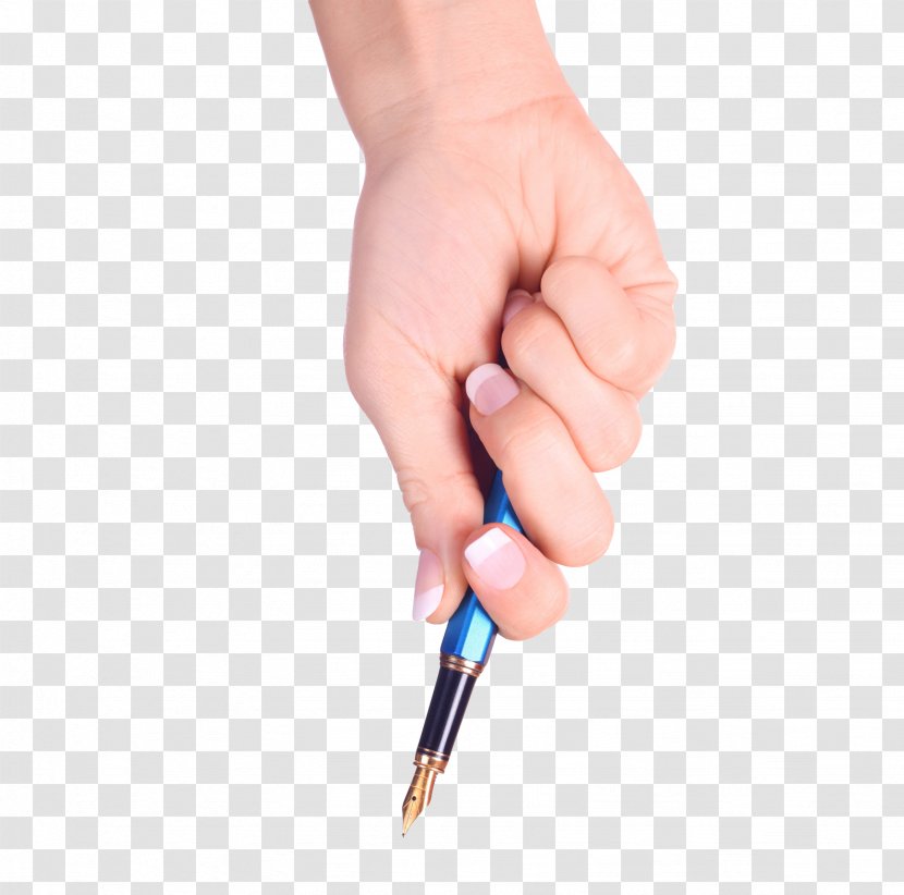 Nail Hand Finger Gesture - Pencil - Holding Pen Down Transparent PNG