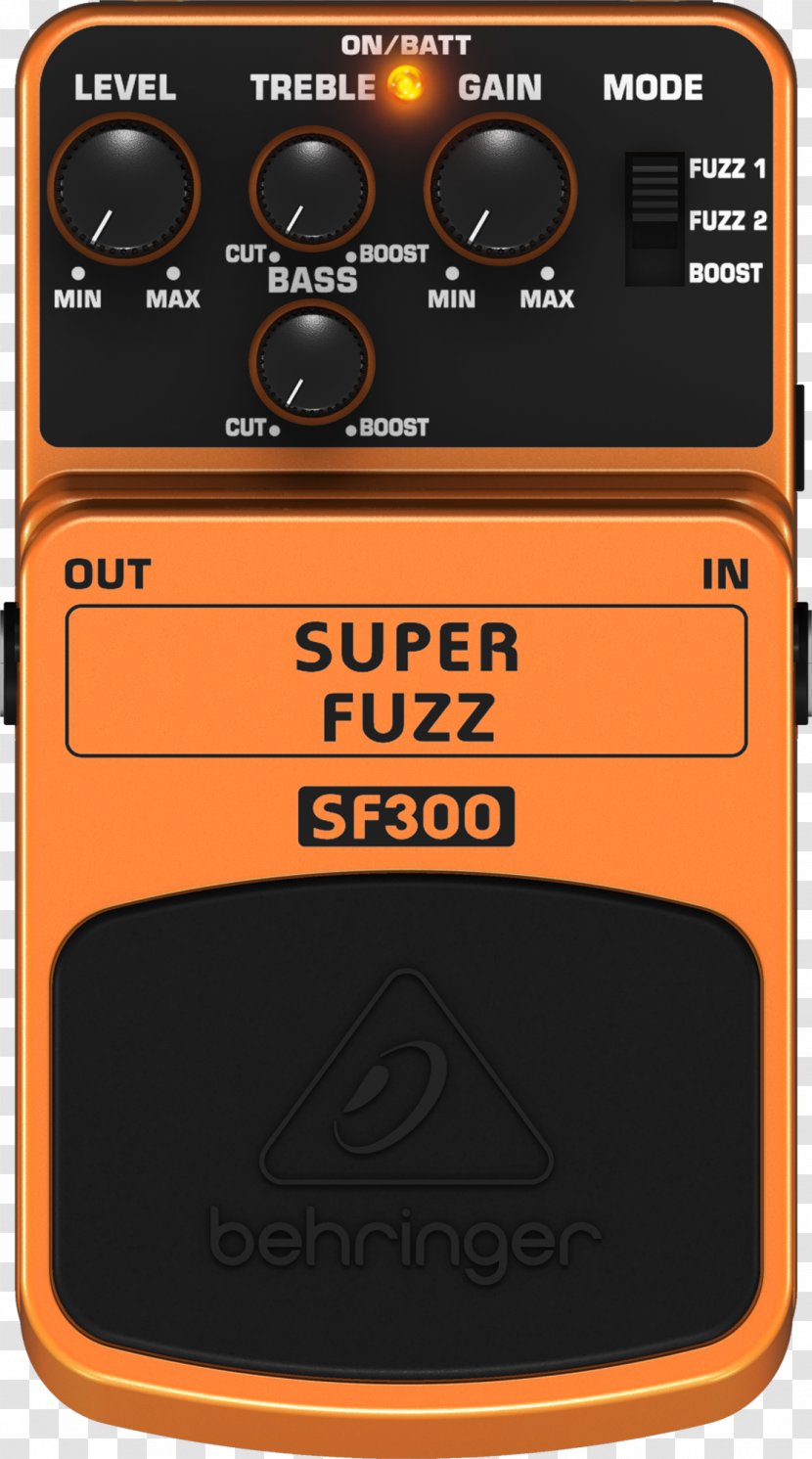 Distortion Effects Processors & Pedals Fuzzbox Univox Super-Fuzz BEHRINGER SF300 - Watercolor - Electric Guitar Transparent PNG