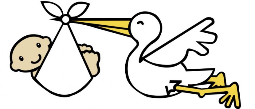 White Stork Infant Clip Art - Royaltyfree - Baby Pictures Transparent PNG
