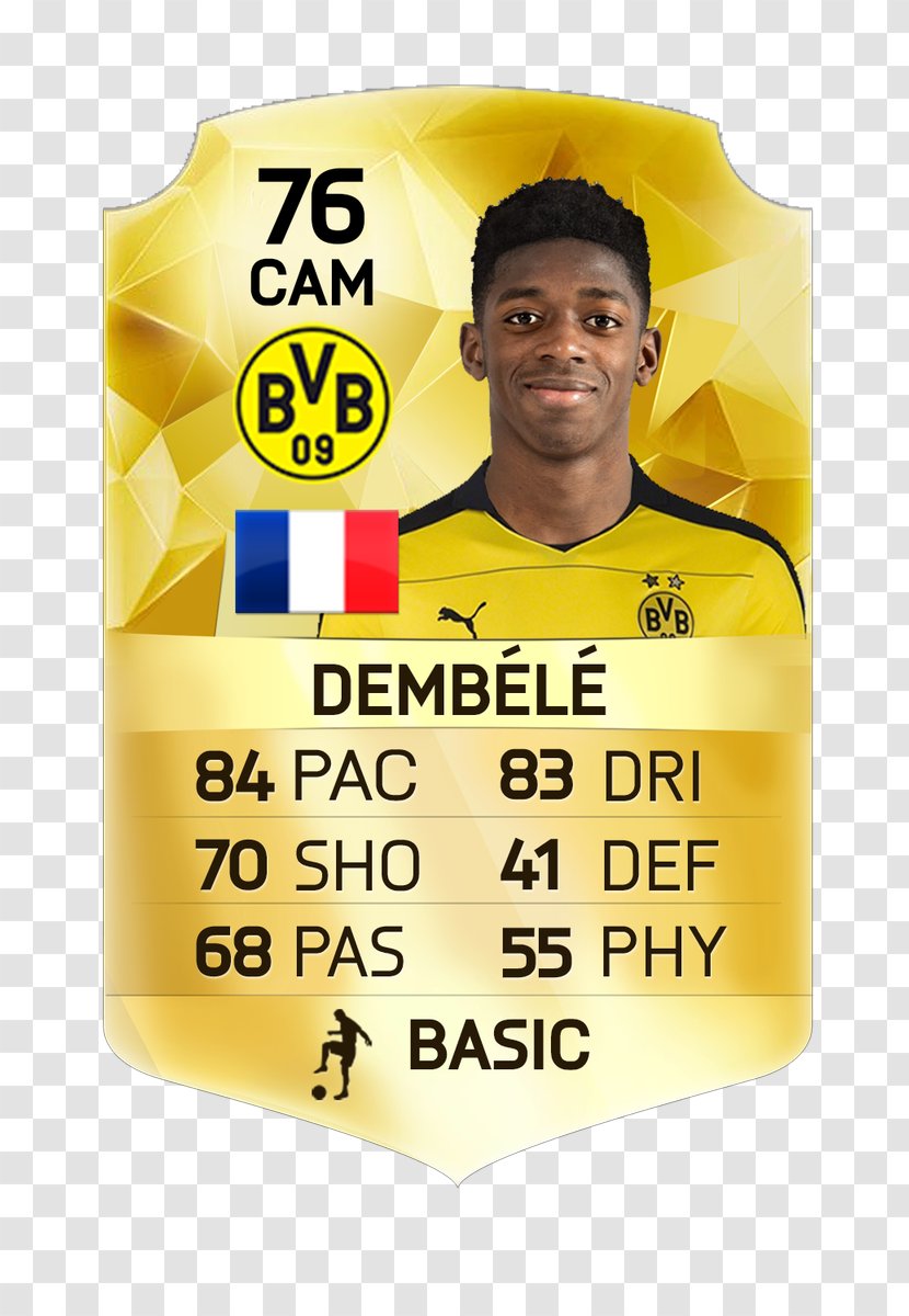 Ousmane Dembélé FIFA 17 Borussia Dortmund 16 18 - Fifa - Dembele Transparent PNG