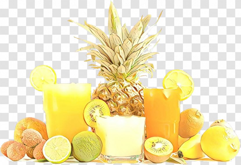 Pineapple Cartoon - Fruit - Soft Drink Aguas Frescas Transparent PNG