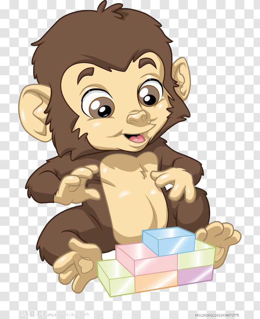 Golden Monkey Child - Cartoon - Monkey,Golden Transparent PNG