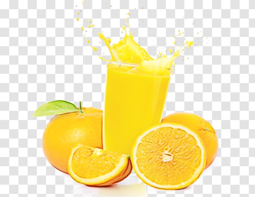 Juice Orange Drink Soft - Vegetable - Ingredient Yellow Transparent PNG