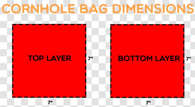 Cornhole Cotton Duck Bag Point Angle - Red - Cloth Transparent PNG