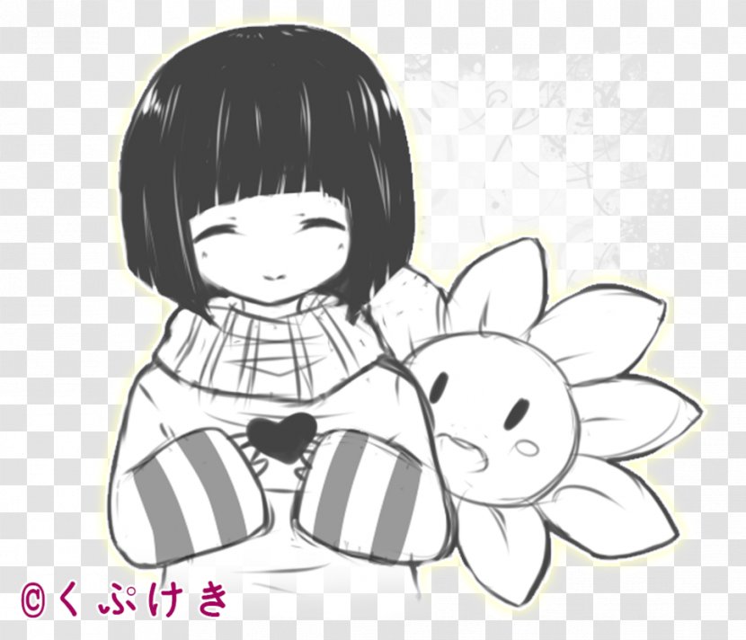 Undertale Flowey Drawing Sketch Image - Cartoon - Student Black And White Transparent PNG