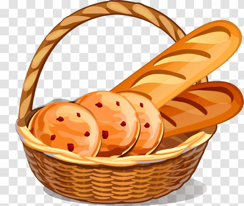 Basket Of Bread Clip Art Vector Graphics Image - Food - Daily Transparent PNG