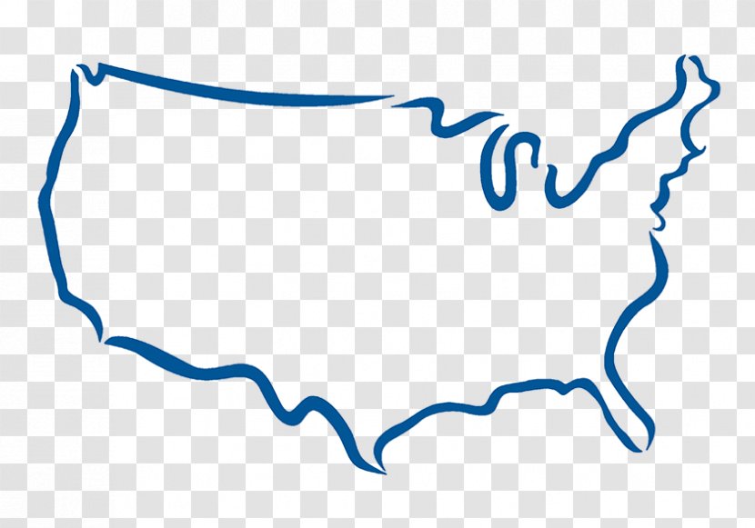 United States Drawing Clip Art - Blue - Usa Vector Transparent PNG