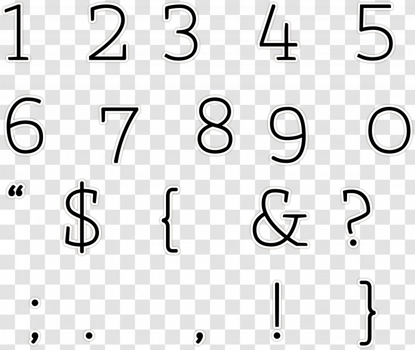 Number Symbol Alphabet Letter Transparent PNG