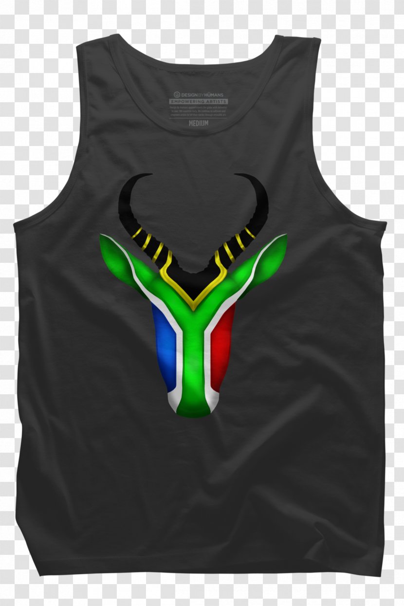 T-shirt Sleeveless Shirt Flag Of South Africa Springbok - Top Transparent PNG