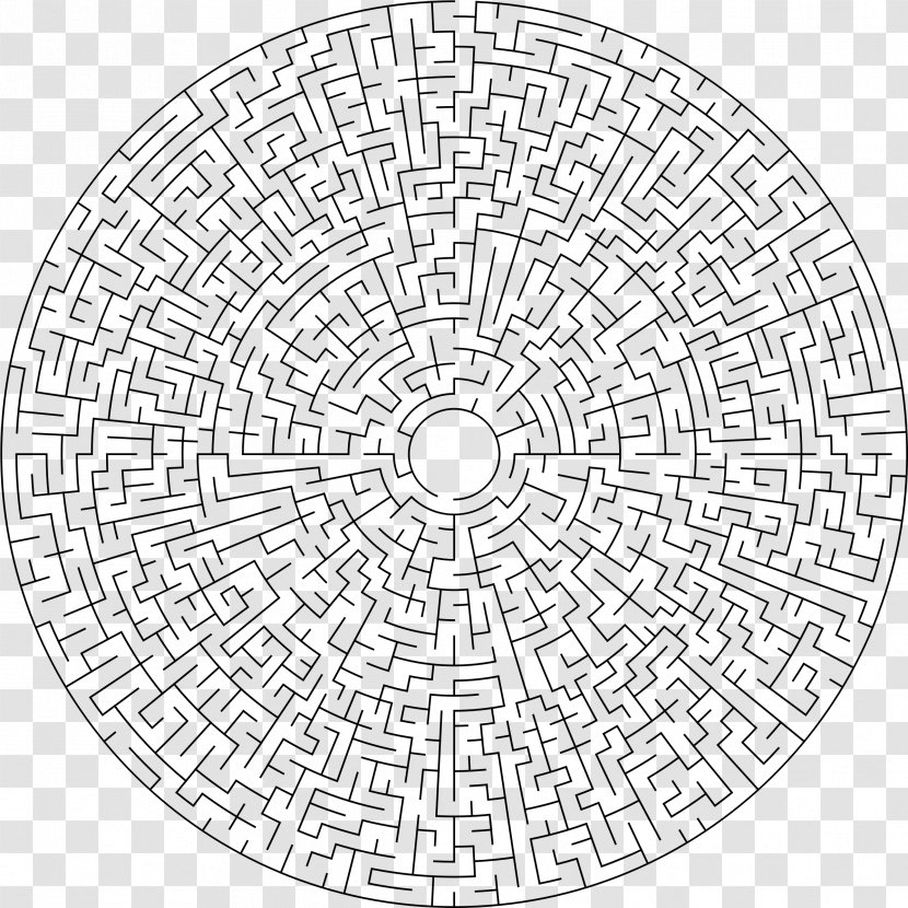 MAZES PUZZLE Drawing Clip Art - Coloring Book - Labyrinth Transparent PNG