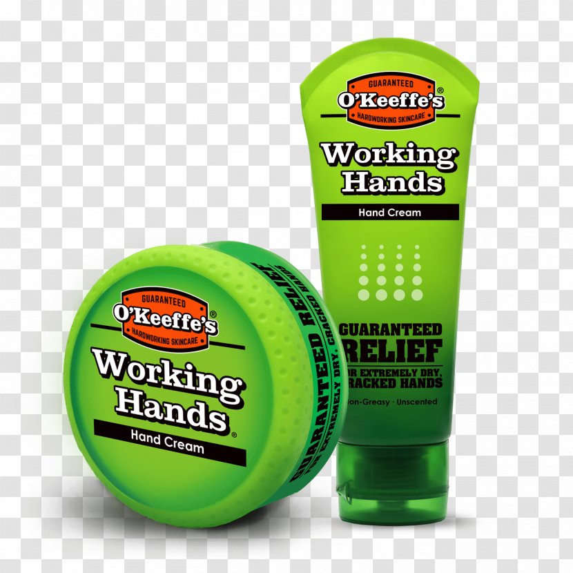 Lotion O'Keeffe's Working Hands Skin Care For Healthy Feet Foot Cream Moisturizer - Xeroderma Transparent PNG