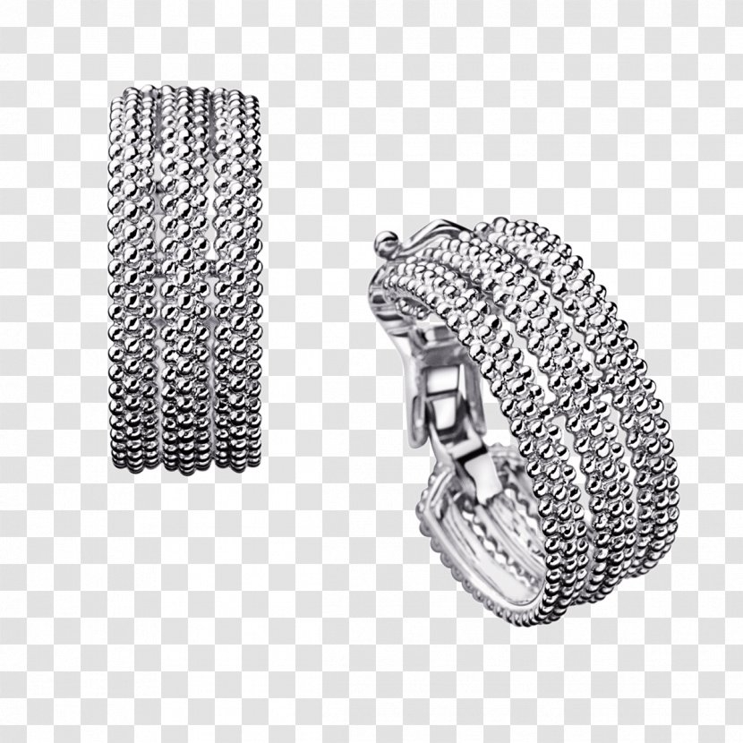 Earring Bangle Mauboussin Jewellery Diamond - Silver Transparent PNG