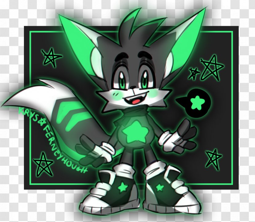 Ryuji Iwasaki Character Drawing Sonic The Hedgehog Cartoon - Green - Night Sky Fireflies Grass Background Transparent PNG