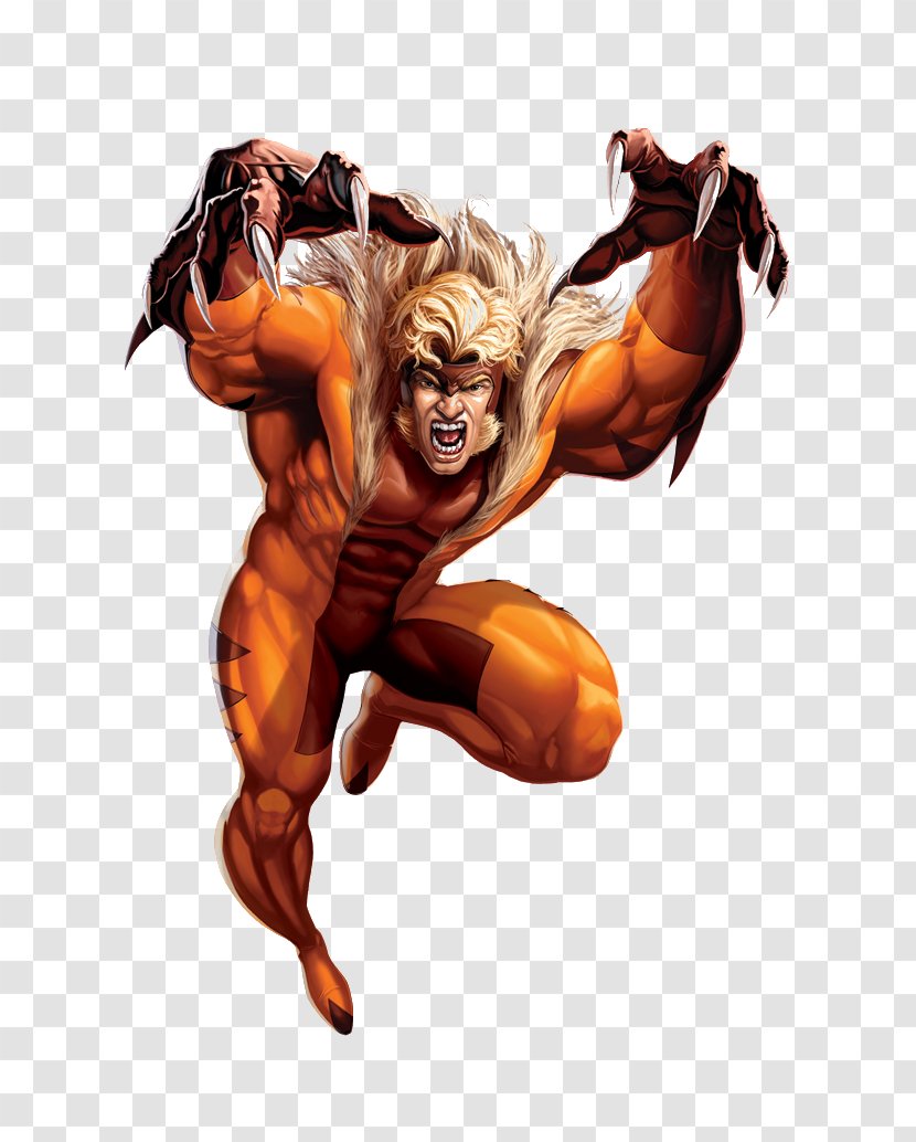 Sabretooth Carol Danvers Marvel Heroes 2016 Superhero Colossus - Muscle - Vision Transparent PNG