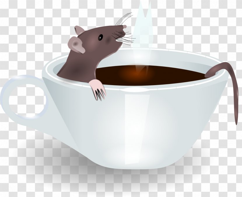 Coffee Cup Espresso Tea Cafe - Cartoon - Mouse Transparent PNG