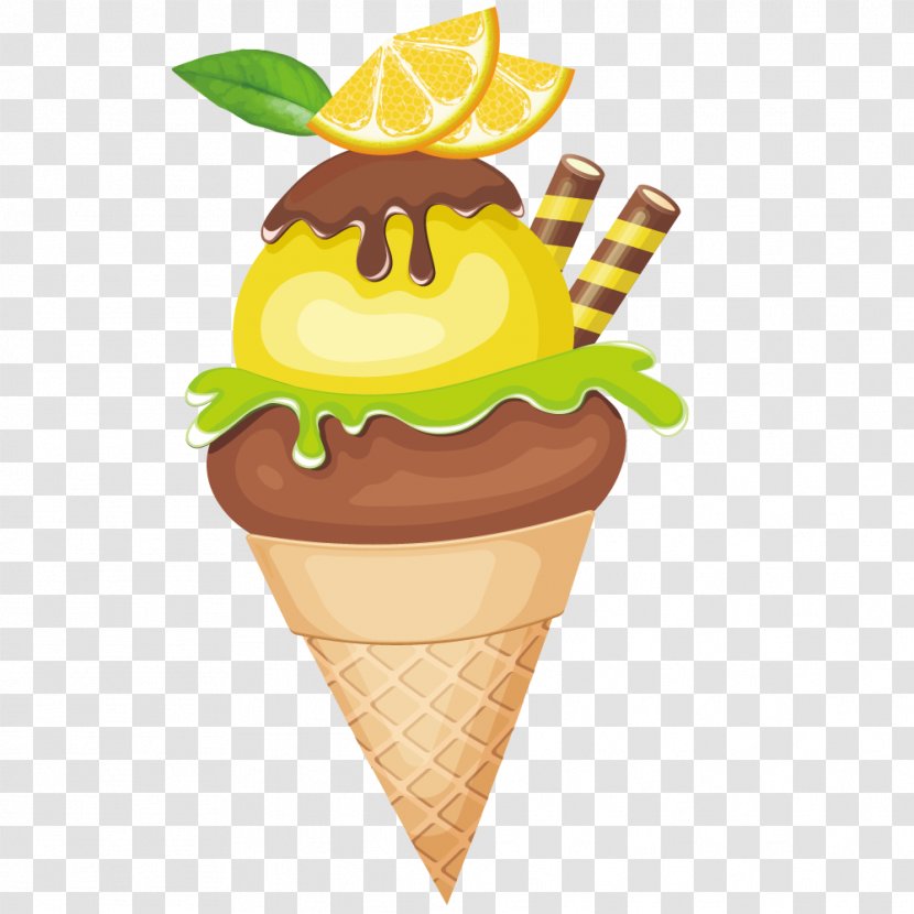 Ice Cream Cone Bakery Dessert - Drink - Vector Chocolate Juice Small Cones Transparent PNG
