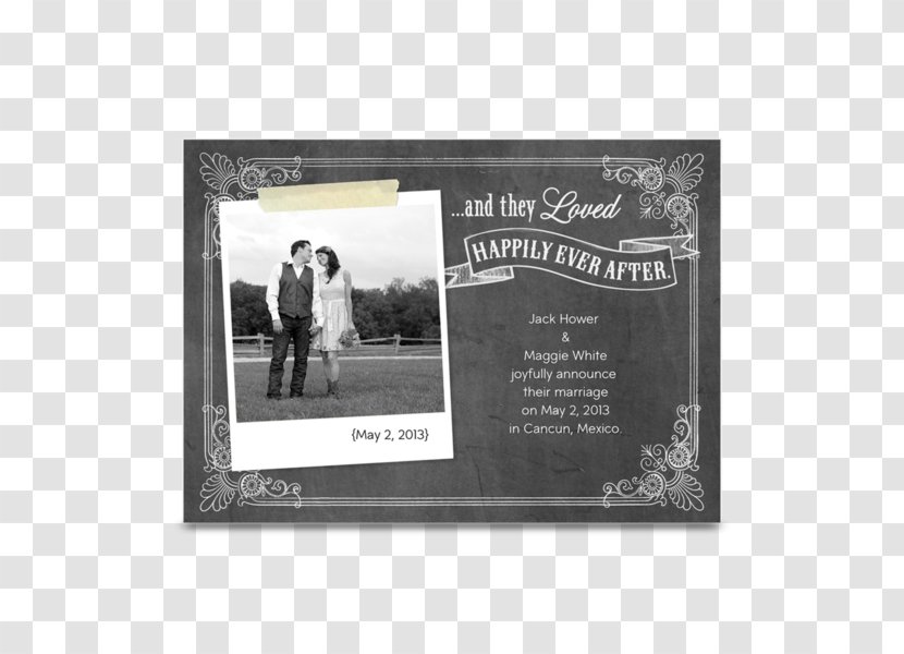 Wedding Invitation Paper Save The Date Scrapbooking - Picture Frame - Just Married Transparent PNG