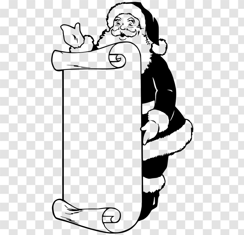 Santa Claus Christmas Wish List Clip Art - Artwork - Listed Transparent PNG