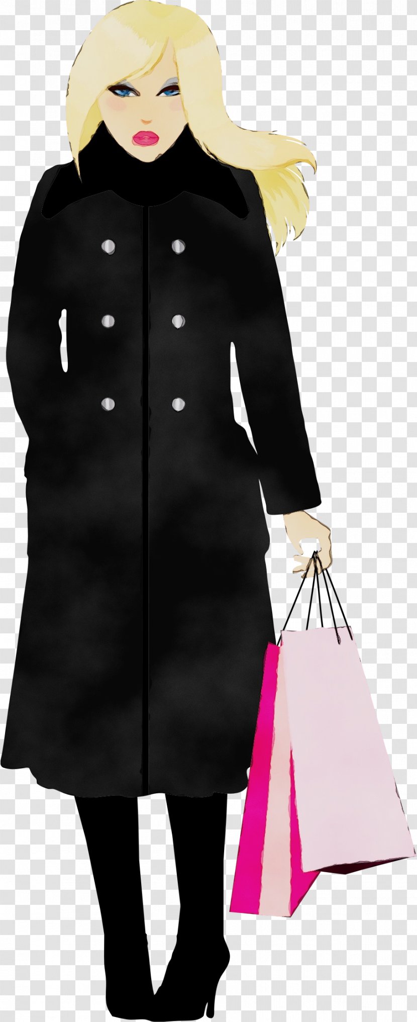 Coat Outerwear Costume Design Pink M - Hood Frock Transparent PNG