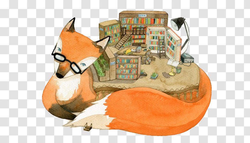 Watercolor Painting Illustration - Designer - Hand-painted Animal Town Transparent PNG