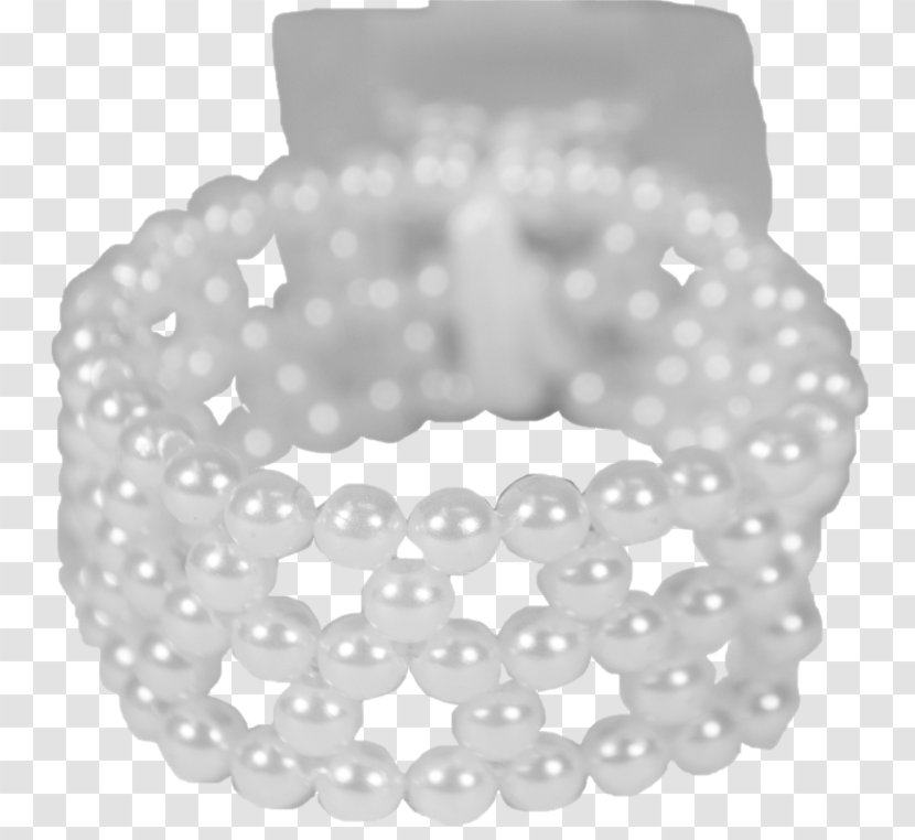 White Pearl Fitz Bracelet Black - Jewelry Making Transparent PNG