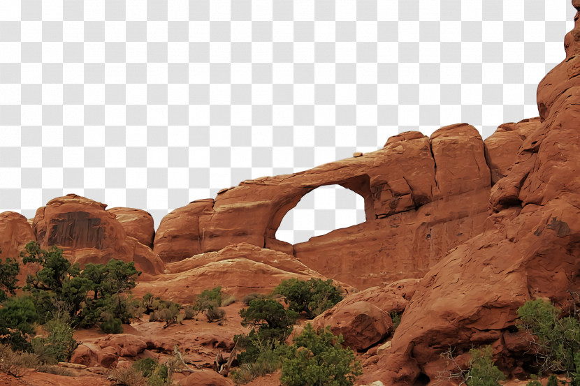 Natural Arch Historic Site Geology Shrubland Arch Transparent PNG