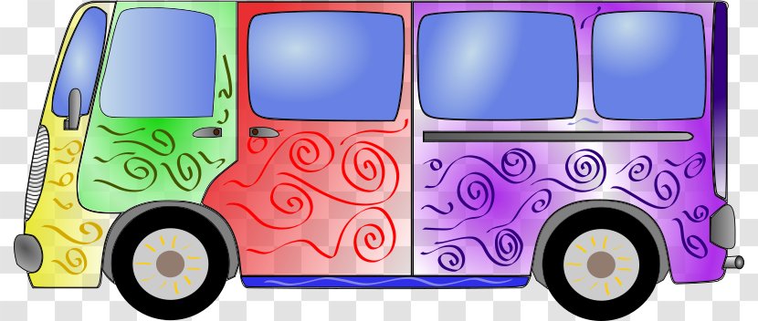 Volkswagen Type 2 Van Hippie Clip Art - Scalable Vector Graphics - Color Bus Transparent PNG