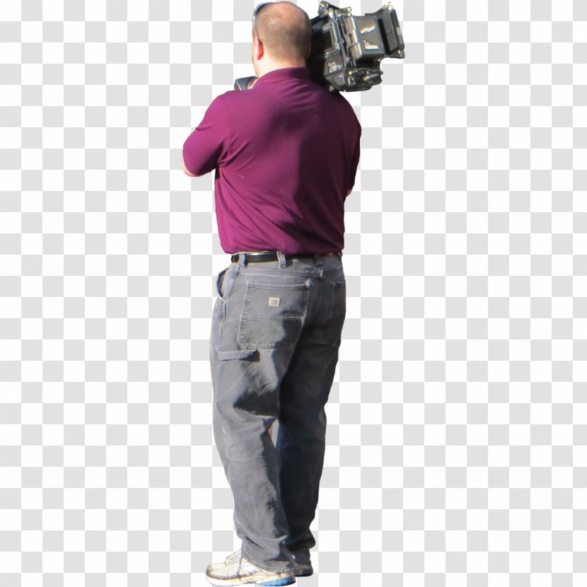 T-shirt Camera Operator - Jeans - Man Sitting Transparent PNG