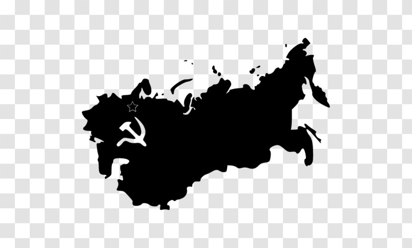 Dissolution Of The Soviet Union Russia Second World War Map - Black Transparent PNG