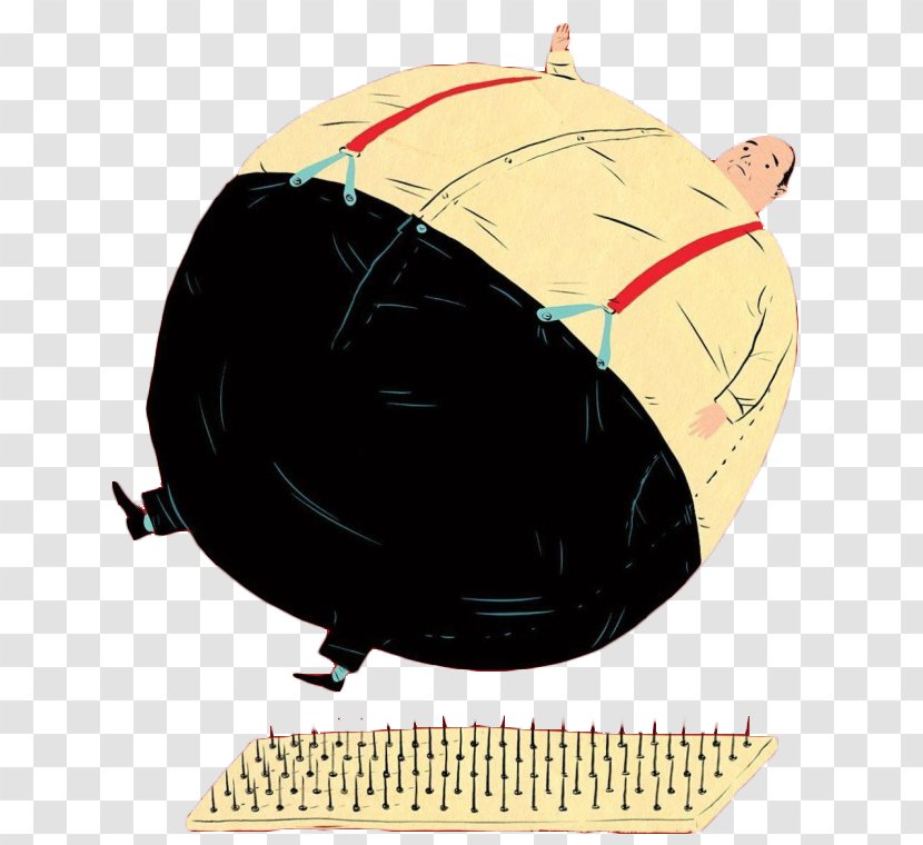 Cartoon Balloon Fat Man - Drawing Transparent PNG