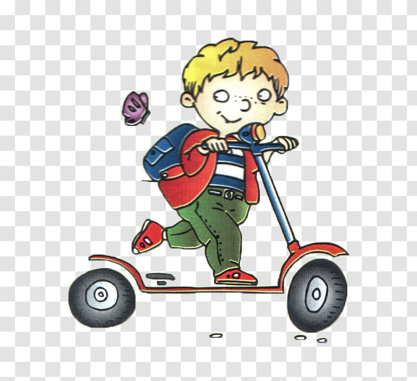 Kick Scooter Tricycle Bicycle Drawing Transport - Roller Skating Transparent PNG