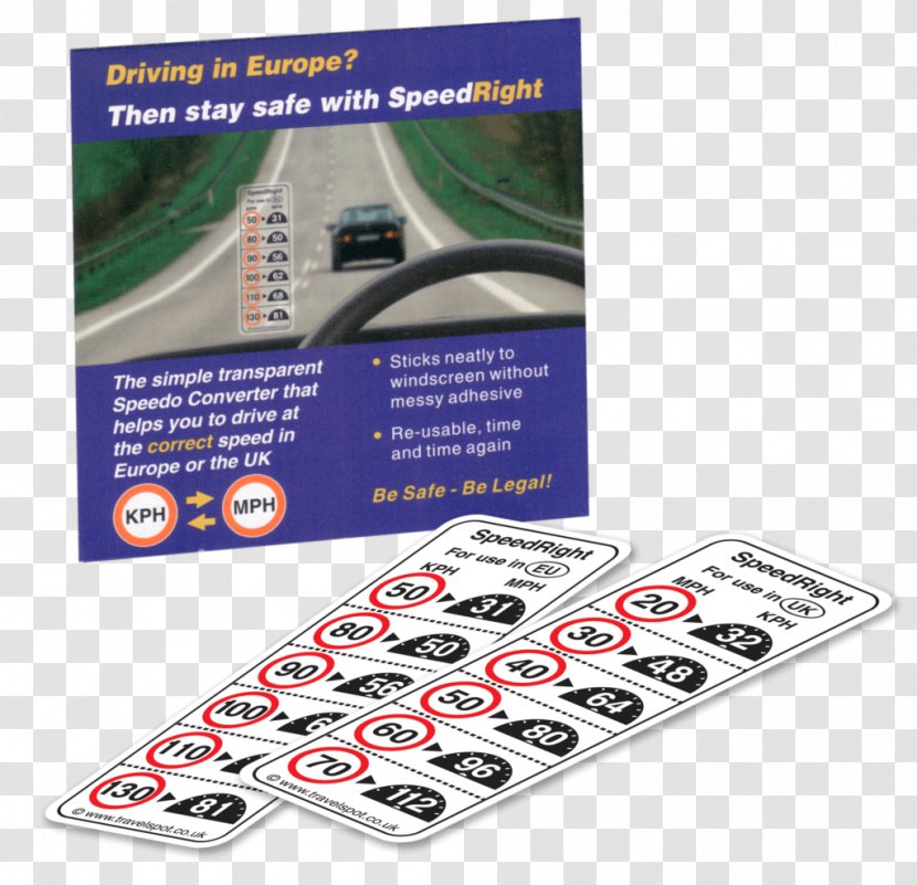 Car Sticker Van Speedright Speedo Converter - Speed Limit 60 Uk Transparent PNG