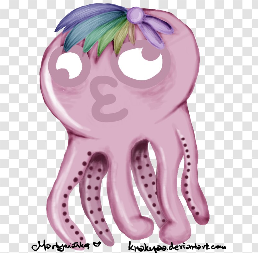 Octopus Cephalopod Pink M Clip Art - Flower - Drawing Transparent PNG