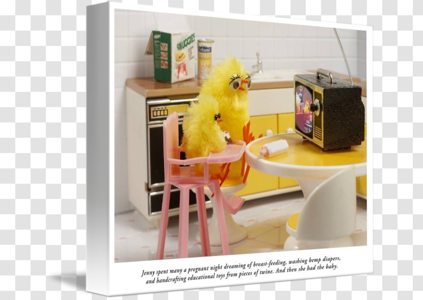 Bitter With Baggage Seeks Same: The Life And Times Of Some Chickens Diorama Gallery Wrap - Canvas - Watching Tv Transparent PNG